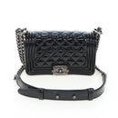 CHANEL Mini Matelasse 12 Success Story Chain Bag Leather Black CC Auth 197581SV-24