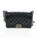CHANEL Mini Matelasse 12 Success Story Chain Bag Leather Black CC Auth 197581SV-25