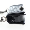 CHANEL Mini Matelasse 12 Success Story Chain Bag Leather Black CC Auth 197581SV-27