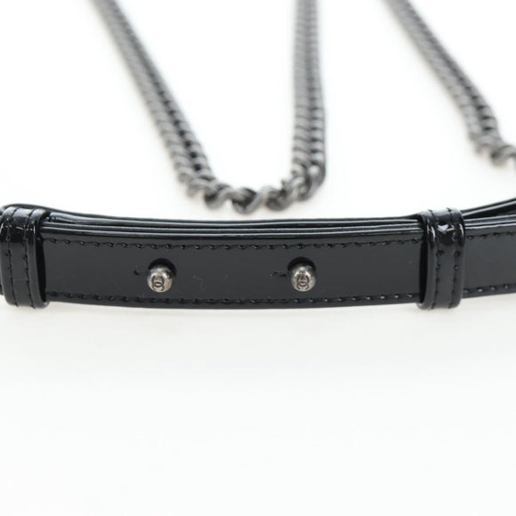 CHANEL Mini Matelasse 12 Success Story Chain Bag Leather Black CC Auth 197581SV
