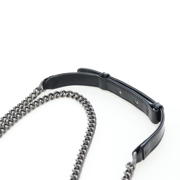 CHANEL Mini Matelasse 12 Success Story Chain Bag Leather Black CC Auth 197581SV