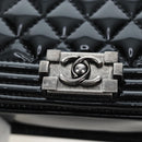 CHANEL Mini Matelasse 12 Success Story Chain Bag Leather Black CC Auth 197581SV-38