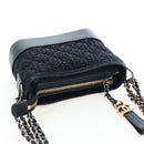 CHANEL Mini Matelasse 12 Success Story Chain Bag Leather Black CC Auth 197581SV-50