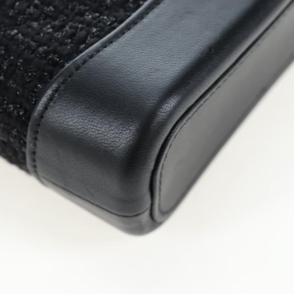 CHANEL Mini Matelasse 12 Success Story Chain Bag Leather Black CC Auth 197581SV