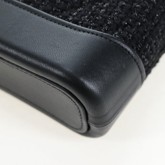 CHANEL Mini Matelasse 12 Success Story Chain Bag Leather Black CC Auth 197581SV