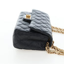 CHANEL Mini Matelasse 12 Success Story Chain Bag Leather Black CC Auth 197581SV-6