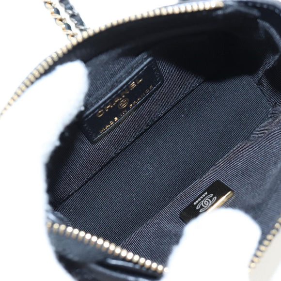 CHANEL Mini Matelasse 12 Success Story Chain Bag Leather Black CC Auth 197581SV