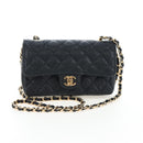 CHANEL Mini Matelasse 12 Success Story Chain Bag Leather Black CC Auth 197581SV-67
