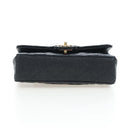 CHANEL Mini Matelasse 12 Success Story Chain Bag Leather Black CC Auth 197581SV-77