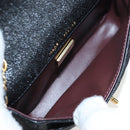 CHANEL Mini Matelasse 12 Success Story Chain Bag Leather Black CC Auth 197581SV-85
