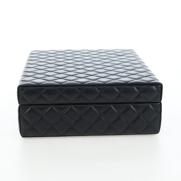 CHANEL Mini Matelasse 12 Success Story Chain Bag Leather Black CC Auth 197581SV