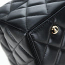 CHANEL Mini Matelasse 12 Success Story Chain Bag Leather Black CC Auth 197581SV-96