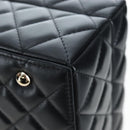 CHANEL Mini Matelasse 12 Success Story Chain Bag Leather Black CC Auth 197581SV-97