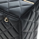 CHANEL Mini Matelasse 12 Success Story Chain Bag Leather Black CC Auth 197581SV-99
