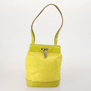 Salvatore Ferragamo Bag Leather Nylon 3 Set Black Yellow white Auth 197582-2