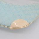 GUCCI GG Canvas Hand Bag Baby Blue Gold 001 4153 Auth 197600-10