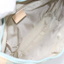 GUCCI GG Canvas Hand Bag Baby Blue Gold 001 4153 Auth 197600-16