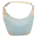 GUCCI GG Canvas Hand Bag Baby Blue Gold 001 4153 Auth 197600-2