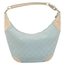 GUCCI GG Canvas Hand Bag Baby Blue Gold 001 4153 Auth 197600-3