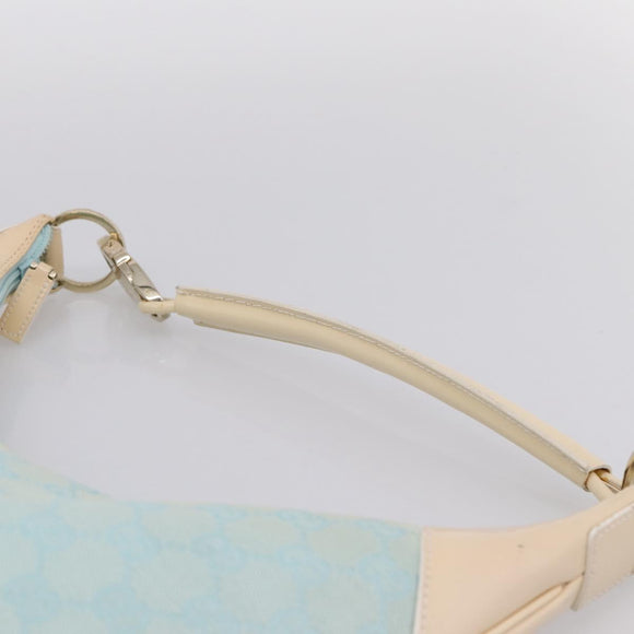 GUCCI GG Canvas Hand Bag Baby Blue Gold 001 4153 Auth 197600