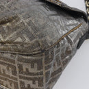 FENDI Zucca Canvas Shoulder Bag Gold Auth 197602V-8
