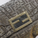 FENDI Zucca Canvas Shoulder Bag Gold Auth 197602V-18
