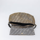 FENDI Zucca Canvas Shoulder Bag Gold Auth 197602V-9