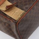 CELINE Macadam Canvas Backpack PVC Leather Brown Gold Auth 197605-15