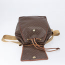 CELINE Macadam Canvas Backpack PVC Leather Brown Gold Auth 197605-19