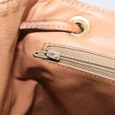 CELINE Macadam Canvas Backpack PVC Leather Brown Gold Auth 197605-25
