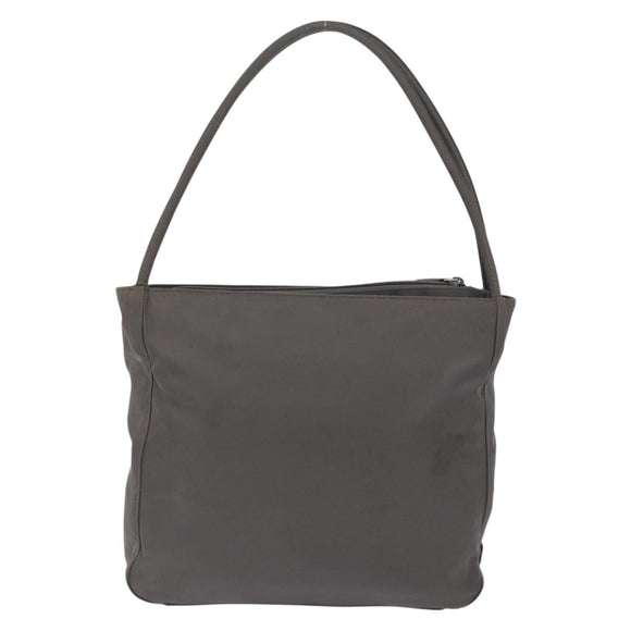 PRADA Tote Bag Nylon Green Silver Auth 197606