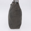 PRADA Tote Bag Nylon Green Silver Auth 197606-5