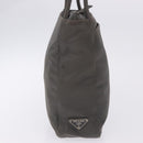 PRADA Tote Bag Nylon Green Silver Auth 197606-6