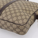 GUCCI GG Supreme Business Bag PVC Beige Gold 201480 Auth 197609-12