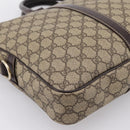 GUCCI GG Supreme Business Bag PVC Beige Gold 201480 Auth 197609-13
