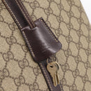 GUCCI GG Supreme Business Bag PVC Beige Gold 201480 Auth 197609-15