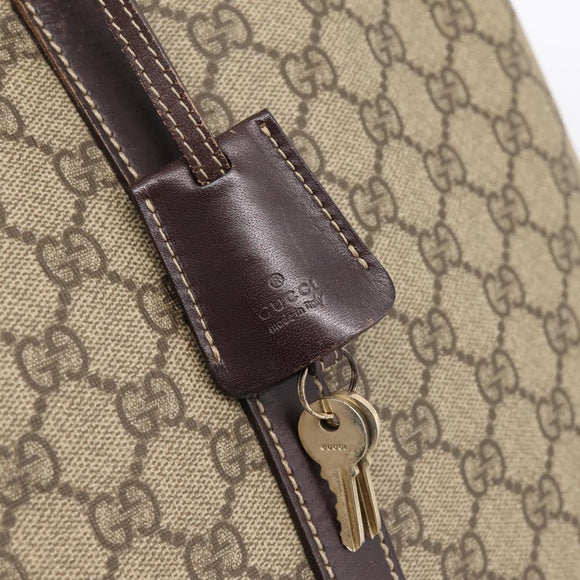 GUCCI GG Supreme Business Bag PVC Beige Gold 201480 Auth 197609