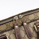 GUCCI GG Supreme Business Bag PVC Beige Gold 201480 Auth 197609-16