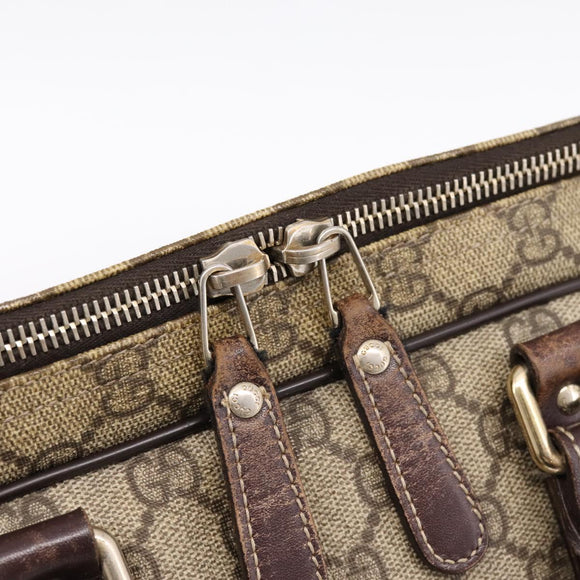 GUCCI GG Supreme Business Bag PVC Beige Gold 201480 Auth 197609