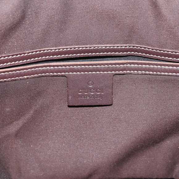 GUCCI GG Supreme Business Bag PVC Beige Gold 201480 Auth 197609