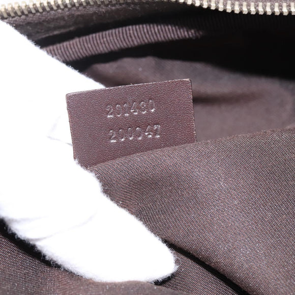 GUCCI GG Supreme Business Bag PVC Beige Gold 201480 Auth 197609
