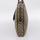 GUCCI GG Supreme Business Bag PVC Beige Gold 201480 Auth 197609-5