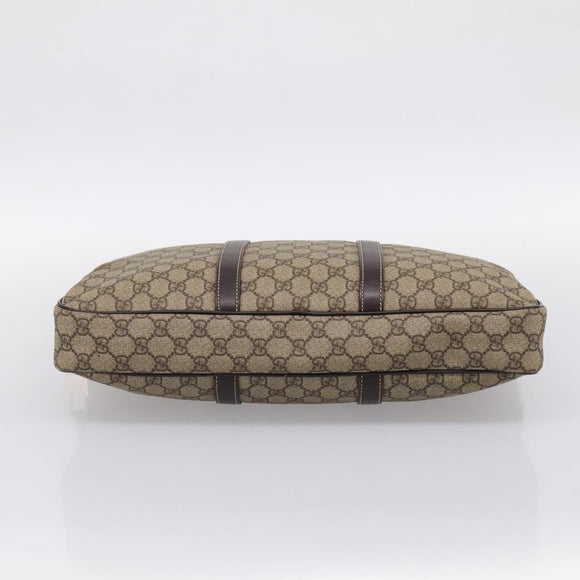 GUCCI GG Supreme Business Bag PVC Beige Gold 201480 Auth 197609