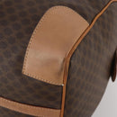 CELINE Macadam Canvas Boston Bag PVC Leather Brown Gold Auth 197610A-10