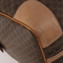 CELINE Macadam Canvas Boston Bag PVC Leather Brown Gold Auth 197610A-13
