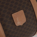 CELINE Macadam Canvas Boston Bag PVC Leather Brown Gold Auth 197610A-15