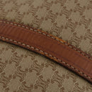 CELINE Macadam Canvas Boston Bag PVC Beige Gold Auth 197611-14