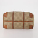 CELINE Macadam Canvas Boston Bag PVC Beige Gold Auth 197611-9