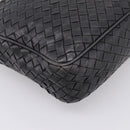 BOTTEGA VENETA INTRECCIATO Hand Bag Leather Black Gold Auth 197615-13
