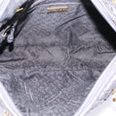 BOTTEGA VENETA INTRECCIATO Hand Bag Leather Black Gold Auth 197615-16